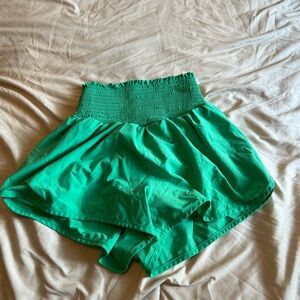 Aerie Green Ruffled Skirt